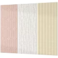 Pastel Pink White And Beige Textured Wall Designs With Circular Vertical Stripe And Grid Patterns