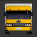Yellow Cab Blue Trailer Truck With Shell Cup Logo And Cartoon Character