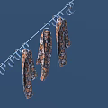 Colorful Patterned Ties Hanging On Plastic Clothes Hangers Over Blue Background Clothesline