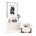 Simple Single Sofa Decorative Cabinet 3d model