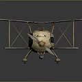 Rustic Vintage Biplane Model With Detailed Wings And Propeller For Aerospace Collectors