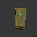 Military Green Handheld Electronic Device With Antenna Keypad And Display Screen