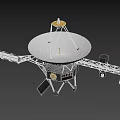 Space Exploration Craft Featuring Large Dish Antenna Support Structure And Mechanical Arm