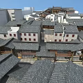 Traditional Ancient Architecture Complex With Grey Tile Roofs And Classic Layout In Old Town Area