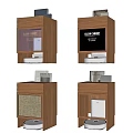 Wooden Entryway Side Cabinet with Robot Vacuum Storage and Various Panel Designs