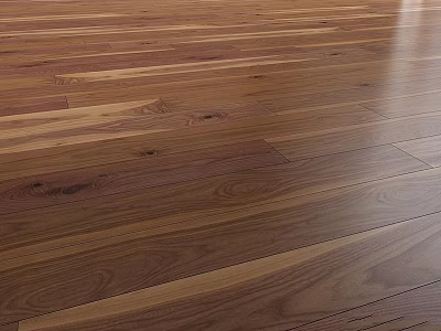 Natural Wooden Floor With Various Wood Tones And Smooth Shiny Finish 3d model