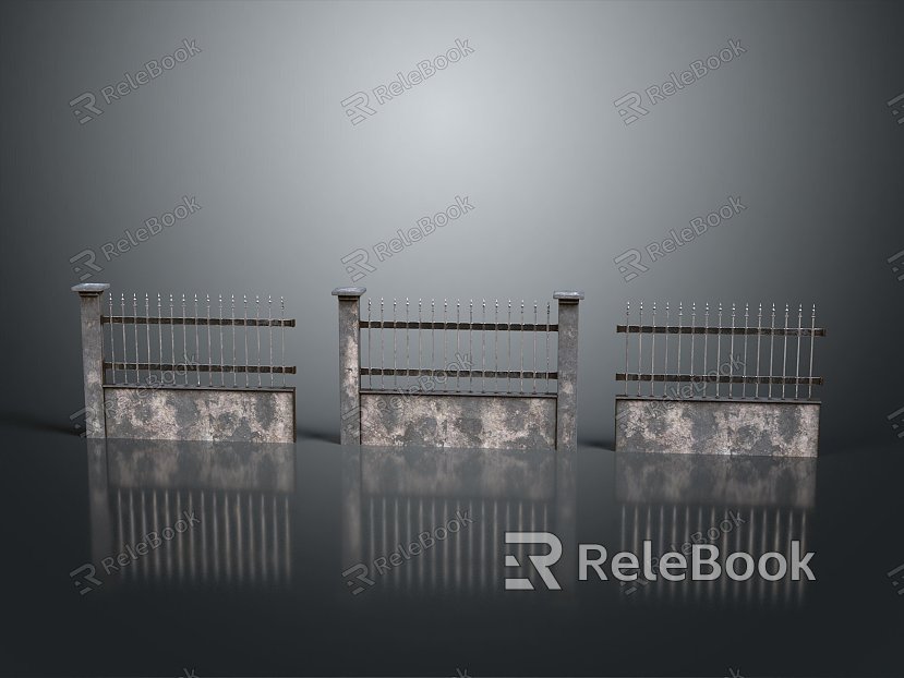 Fence Gate Fence Wall Defense Wall Wooden Fence Fence Iron Fence Floriculture Fence Iron Fence Railing model