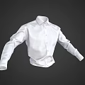 Elegant White Cotton Long Sleeve Button Down Shirt For Formal Wear