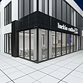 Luckin Coffee Cafe Storefront With Glass Doors And Modern Exterior Design