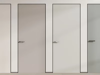 Modern Hinged Doors With Sleek Design And Neutral Color Finishes For Home Interiors 3d model