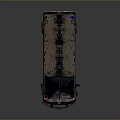 Dirty Zombie Response Van With Blue Lights Red White Stripes And Off Road Tires