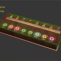 Wooden Box Organizer With Multiple Round Dials Numeric Indicators And Labeled Sections
