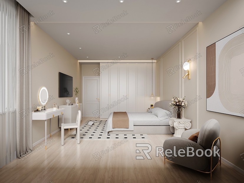 Modern Master Bedroom model