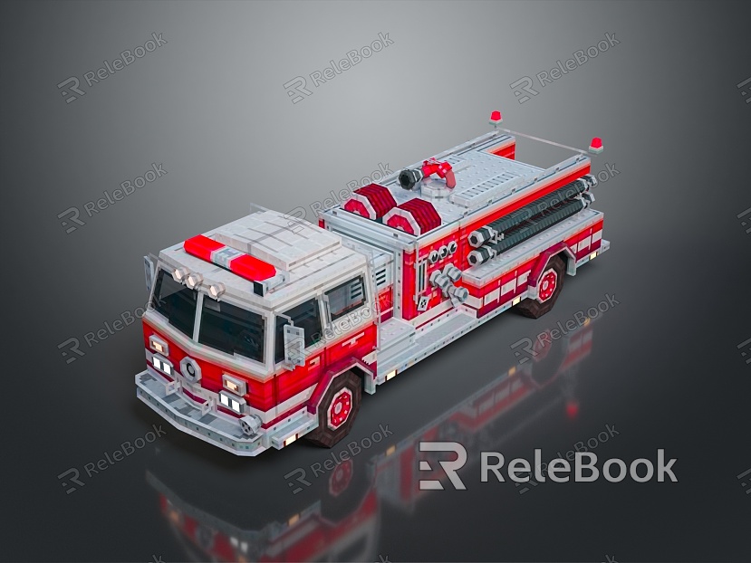 Modern fire truck fire truck model