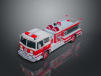 Modern fire truck fire truck model