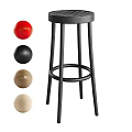 Stylish Bar Stool Design With Red Black Brown And Beige Color Options
