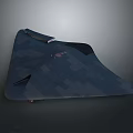 Advanced Dark Blue Camouflage Stealth Aircraft Prototype With Flying Wing Design 3d model