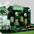 Fun Baby Basketball Interactive Zone With Windmill Green Background And Pumpkins 3d model