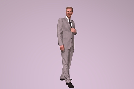 Business Men's Suit Men's Handsome Men 3d model