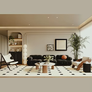 French Living Room 3d model