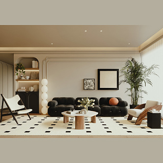 French Living Room 3d model