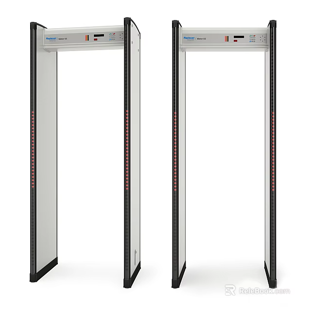 Public Facility Walk Through Security Gate For Safety Inspection In Public Areas 3d model 