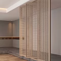 New Chinese style lattice partition 3d model