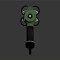 Green Handheld Industrial Equipment With Rotary Knobs Control Panel And Mechanical Parts