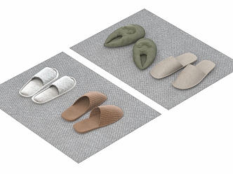 Modern slippers 3d model