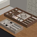 Elegant Open Jewelry Box With Organized Various Bracelets Rings Earrings On Wooden Desk