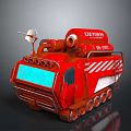 Red OXSEN Commercial Equipment With Tracks Antenna Pipes And Display Screen
