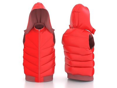 Down Jacket Down Vest Jacket Warm Clothes 3d model