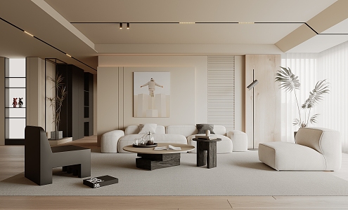 modern living room home living room 3d model