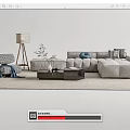 Modern Sofa Coffee Table Combination Sofa Coffee Table 3d model