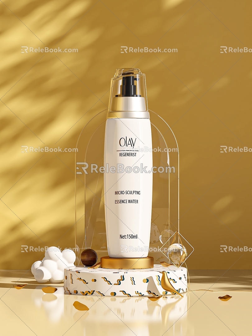 Shampoo Cosmetics Cream Skin Care Perfume E-Commerce 3d model