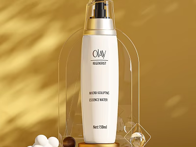 Bathroom Small Items With Transparent Holder And Decorations 3d model