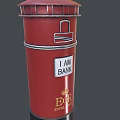 Public Facility Red Royal Mail Post Boxes With 1st Class Service 3d model