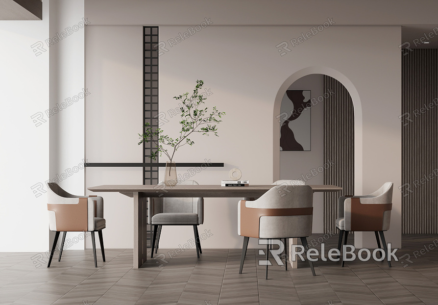 Modern Dining Table and Chair Combination Dining Table and Chair model