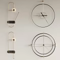 Modern Minimalist Wall Mounted Clocks With Geometric Designs Gold Black Accents And Metal Frames