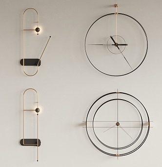 Modern Clock Wall Decorations 3d model