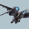 Sci-fi fighter aircraft aviation vehicle fighter sci-fi technology bomber fighter space future 3d model