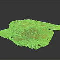 Detailed Red Rock Terrain 3D Model With Colorful Layers And Natural Texture