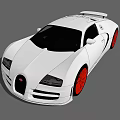 White Sports Car With Red Alloy Wheels And Sleek Aerodynamic Exterior Design