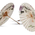 Traditional Oil Paper Umbrellas With Hand Painted Floral Patterns And Bamboo Frames