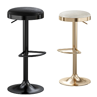 Light Luxury Bar Stool Bar Chair 3d model