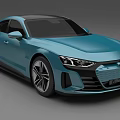Modern Blue Sports Sedan With Sleek Body Black Roof And Alloy Wheels