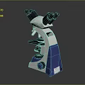 Binocular Laboratory Microscope With Blue White Body And Adjustable Stage For Scientific Research