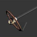 Car Parts Orange Steering Wheel With Metal Components And Design Structure