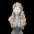 Game Movie Character With Long Curly Blonde Hair And Intricate Braided Hairstyle