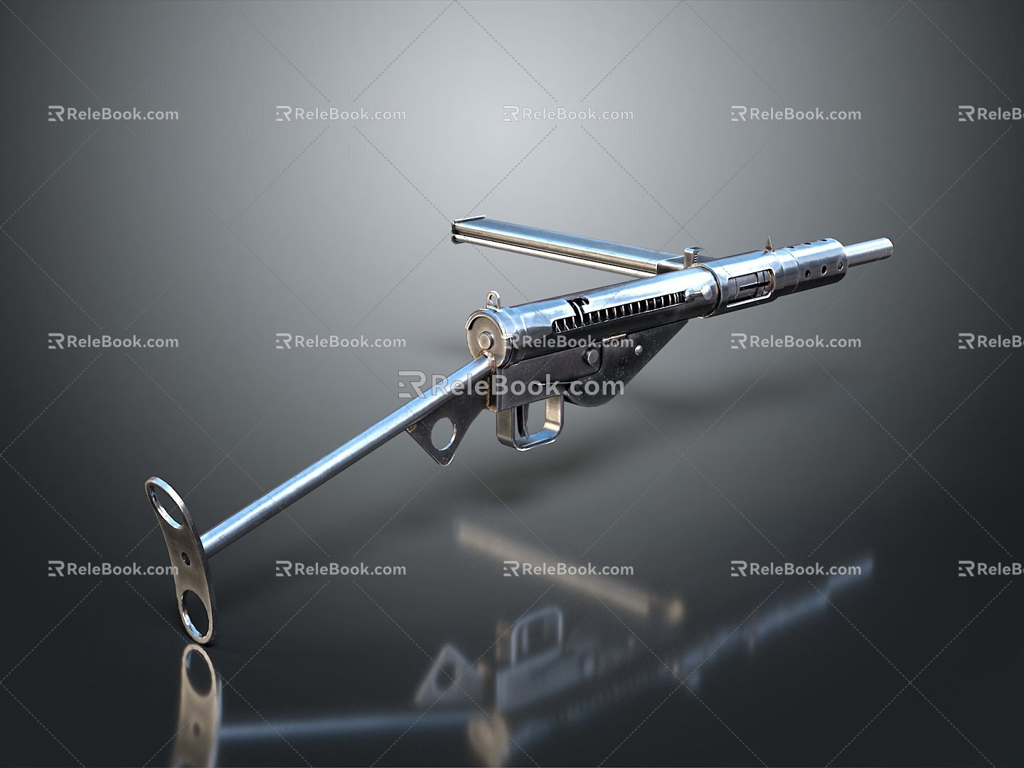 rifle semi-automatic rifle combat rifle battle rifle carbine war rifle attack rifle 3d model